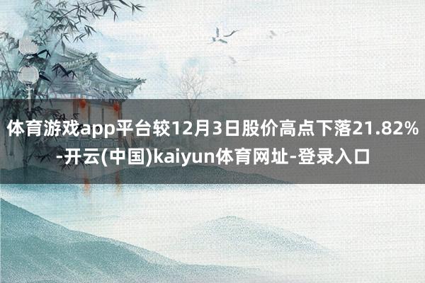 体育游戏app平台较12月3日股价高点下落21.82%-开云(中国)kaiyun体育网址-登录入口
