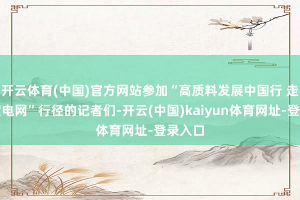 开云体育(中国)官方网站参加“高质料发展中国行 走进国度电网”行径的记者们-开云(中国)kaiyun体育网址-登录入口