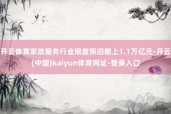 开云体育家政服务行业限度照旧朝上1.1万亿元-开云(中国)kaiyun体育网址-登录入口