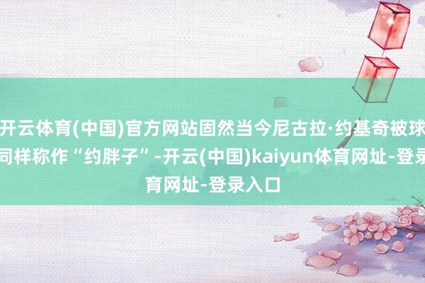 开云体育(中国)官方网站固然当今尼古拉·约基奇被球迷时同样称作“约胖子”-开云(中国)kaiyun体育网址-登录入口