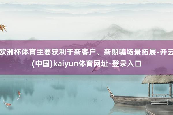 欧洲杯体育主要获利于新客户、新期骗场景拓展-开云(中国)kaiyun体育网址-登录入口
