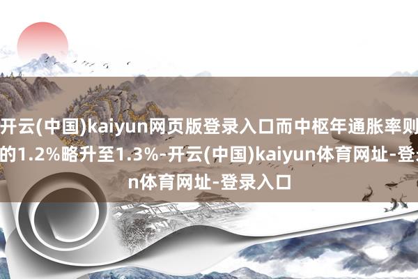 开云(中国)kaiyun网页版登录入口而中枢年通胀率则从8月的1.2%略升至1.3%-开云(中国)kaiyun体育网址-登录入口
